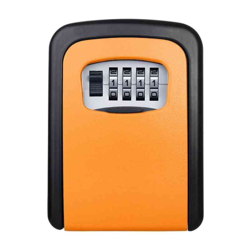 Key Safe Box, Weatherproof 4 Digit Combination Storage Lock, Indoor Outdoor Password