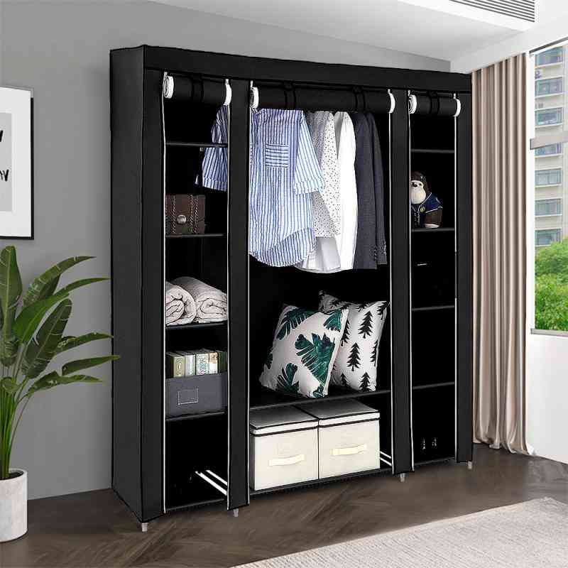 Non-woven Fold Portable Storage Furniture, Quarter Wardrobe Cabinet Bedroom