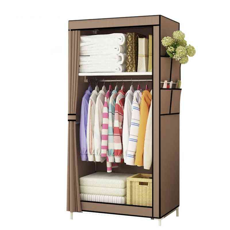 Small Fabric Wardrobe Folding Clothing Storage Cabinet