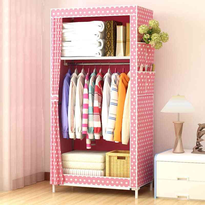 Small Fabric Wardrobe Folding Clothing Storage Cabinet