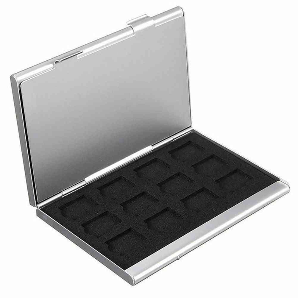 Durable Memory Card Case 24tf Card Holder Shockproof Storage Box Aluminum Bag