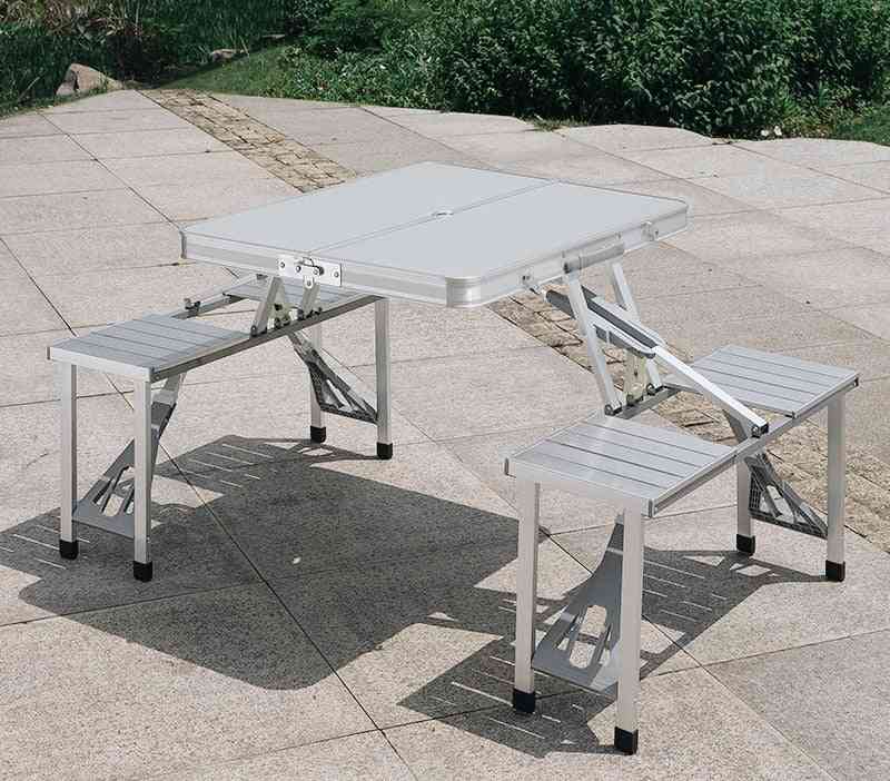 Outdoor Folding Table Chair Set - Portable Camping Picnic Furniture