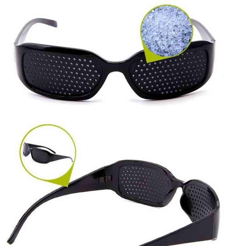 Improve Pinhole Eyeglasses Exercise Vision Healing Improvement Care (black)