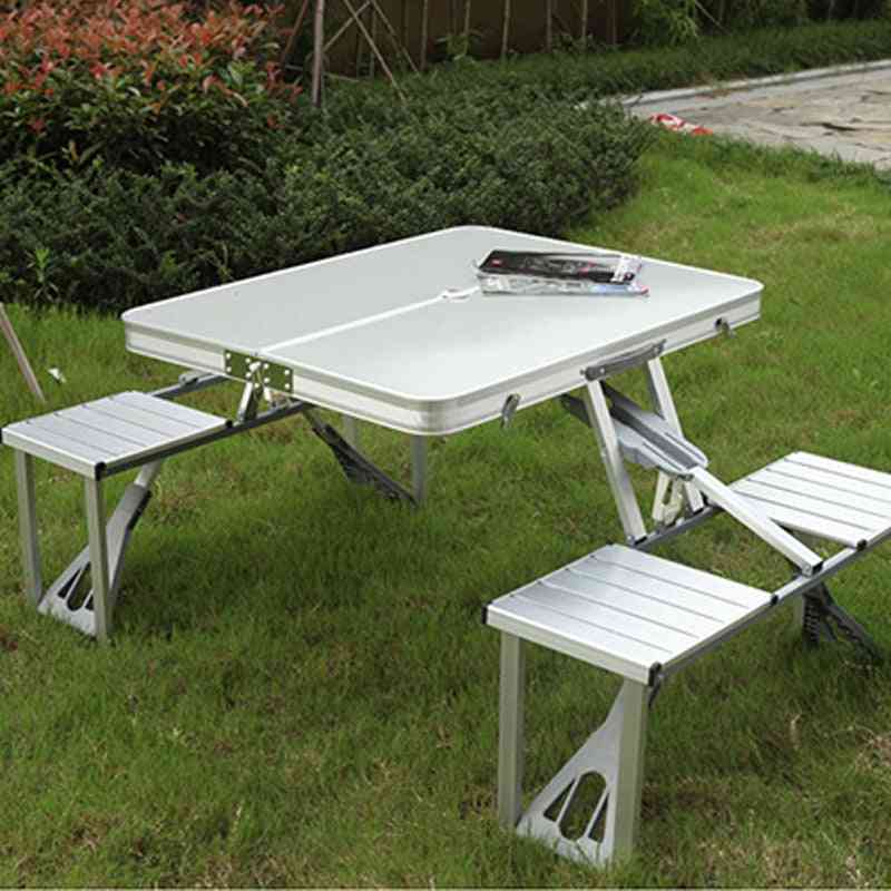 Přenosný skládací stolní / stolní židle z hliníkové slitiny na venkovní piknik