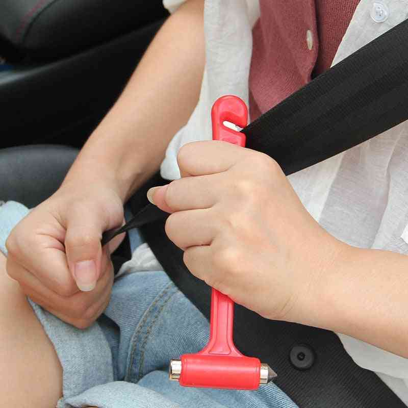 Seat Belt Cutter, Window Glass Breaker, Mini Car Hammer For Life Saving Emergency Tool