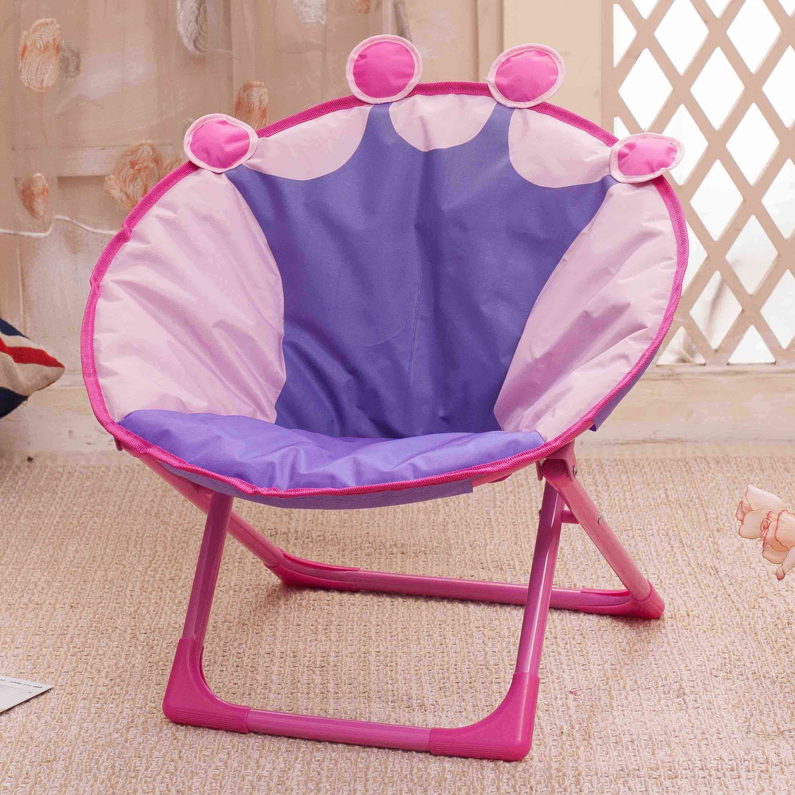 Cadeira dobrável pequena lua reclinável do encosto do bebê cartoon