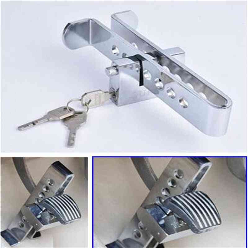 Car Brake Clutch Pedal Lock, Steel Stainless Anti-theft Strong Security Locks