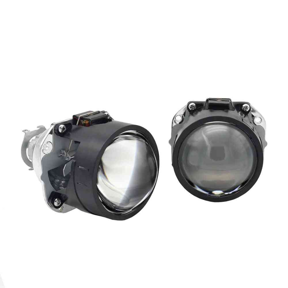 Projector Lens With Drl Led Angel Eyes Shrouds Car Assembly Kit
