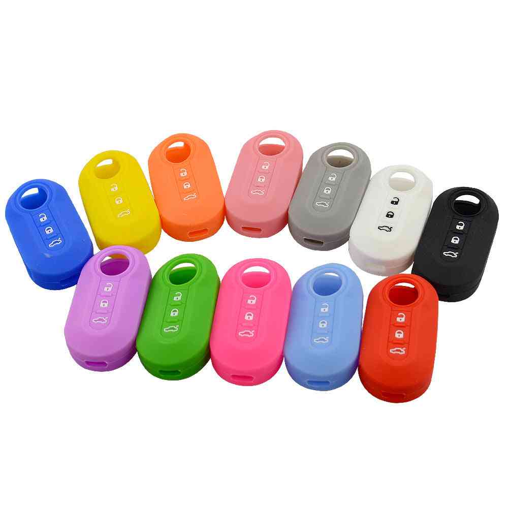 Knoppen siliconen autosleutel case cover, opvouwbare afstandsbediening shell fob protecor