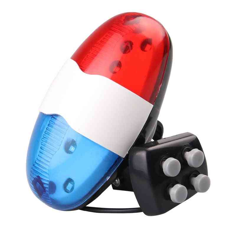 Bicycle Bell 6 Led 4 Tone Bicycle Horn Bike Call Led Motorcycle Police Light