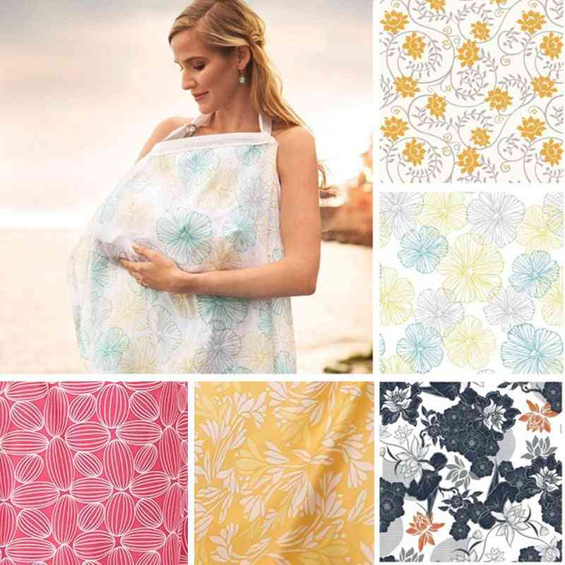 Breastfeeding Cover, Baby Infant Breathable Cotton Muslin Nursing Cloth