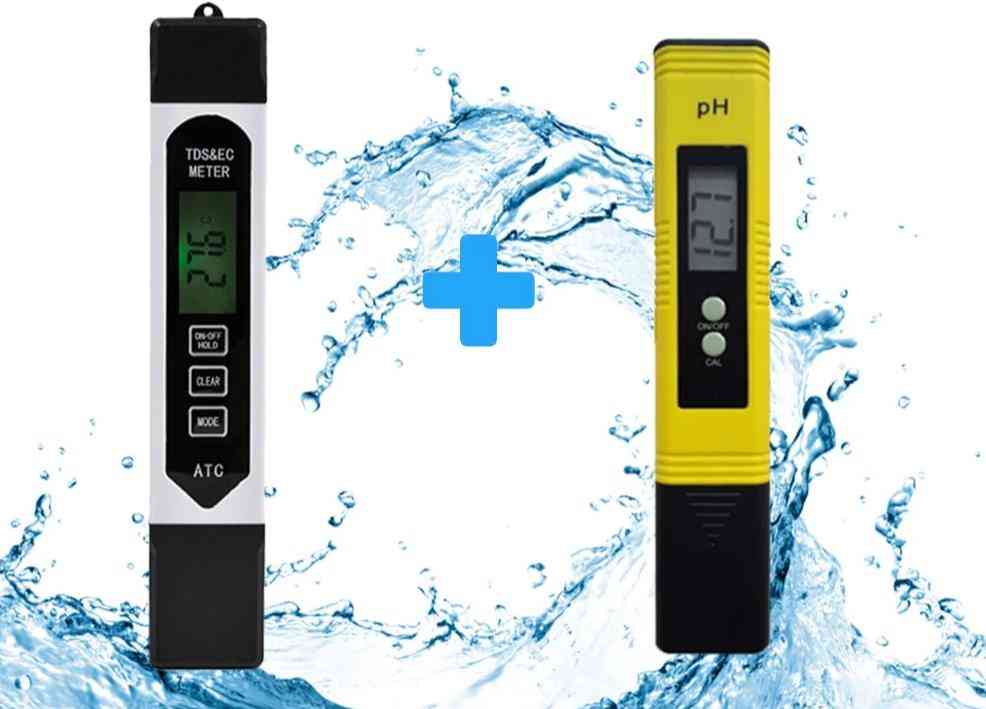Lcd Digital Ph Meter-water Purity Ppm Filter Hydroponic For Aquarium Pool Water