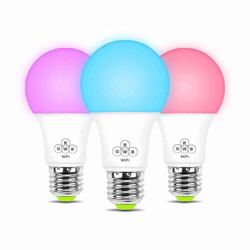 Smart Wifi Light Bulb Rgb, Remote And Voice Control Led Support