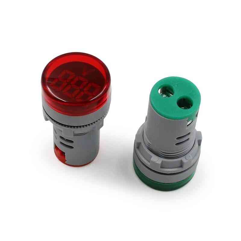 Mini Digital Voltmeter  22mm Round Ac 12-500v For Voltage Monitor