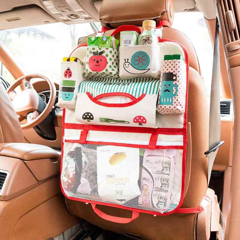 Cartoon Cute Car Back Seat Storage Organizer Hang Bag