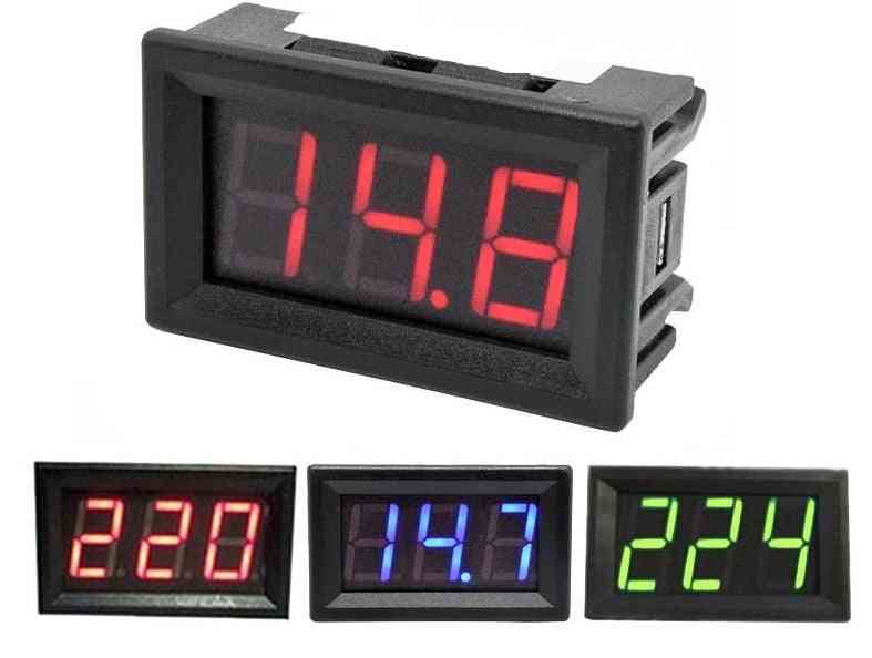 Digital Voltmeter Calibrate Reading Red Green Blue Led Display Voltage Meter