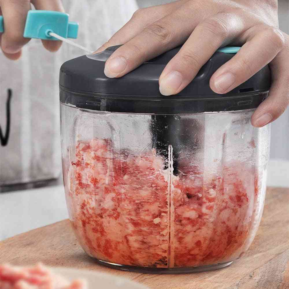 Hand Pulling Meat Grinder Household Kitchen Food Mixer Vegetables Cutter