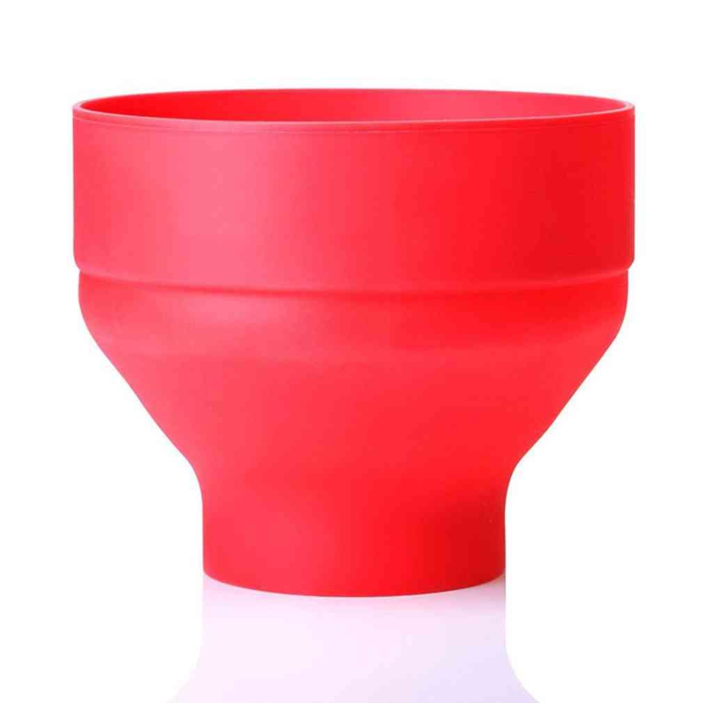 Silicone Popcorn Microwave Oven Folded Bucket High Temperature Resistant
