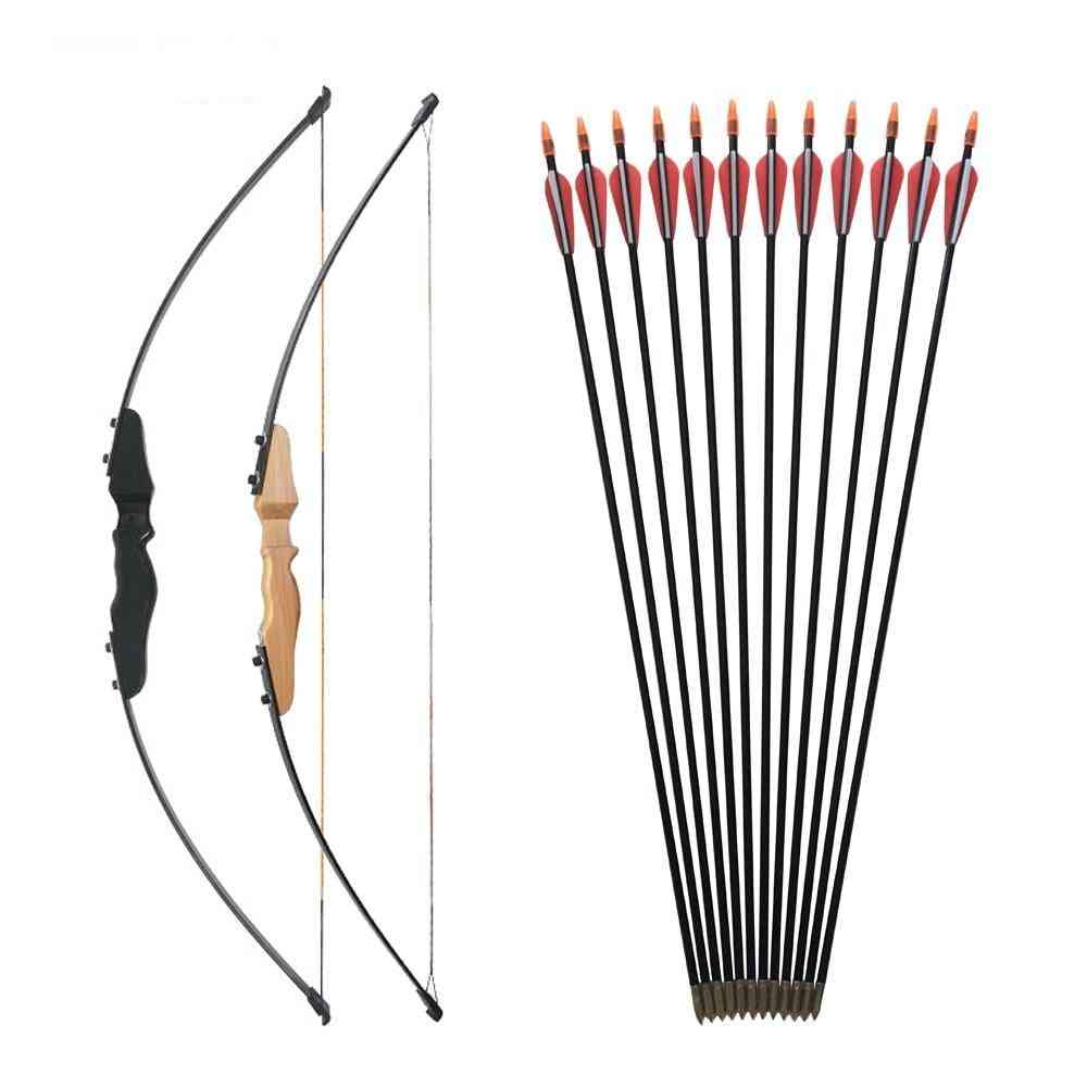Straight Split Entry Bow With Arrows For Archery Hunting, Shooting
