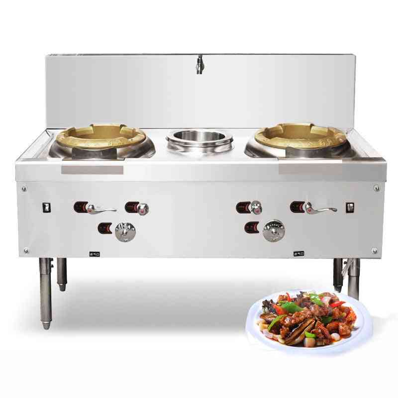 Vertical Gas, Commercial Cooktop Burner Stove, Multifunction Cooker With Fan