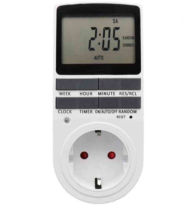 Elektronický digitální časovač vypínač kuchyňská zásuvka časovač programovatelná časovací zásuvka