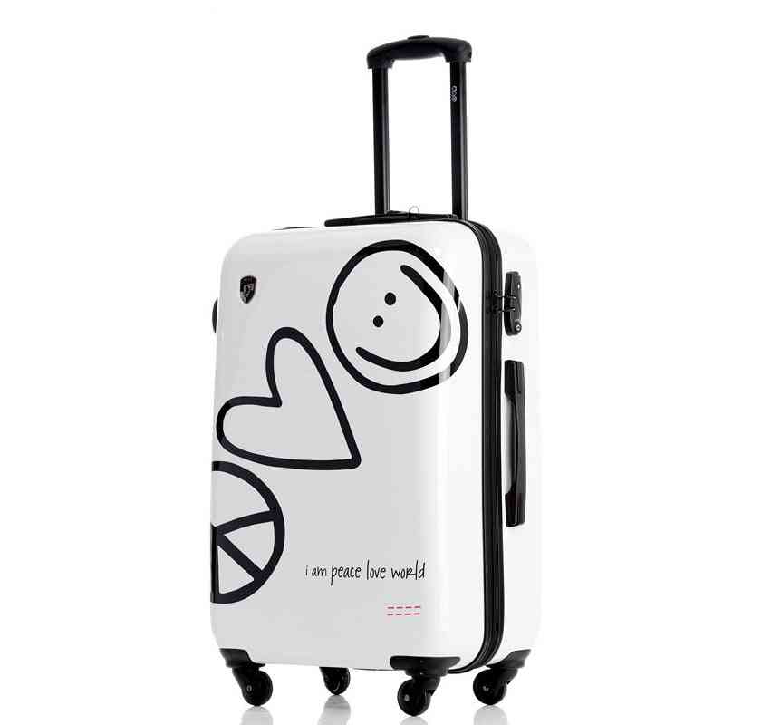 Valigia trolley moda password di imbarco creativa bagagli rotanti