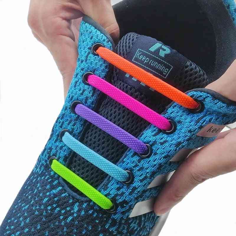 Lacets élastiques unisexes en silicone pour baskets
