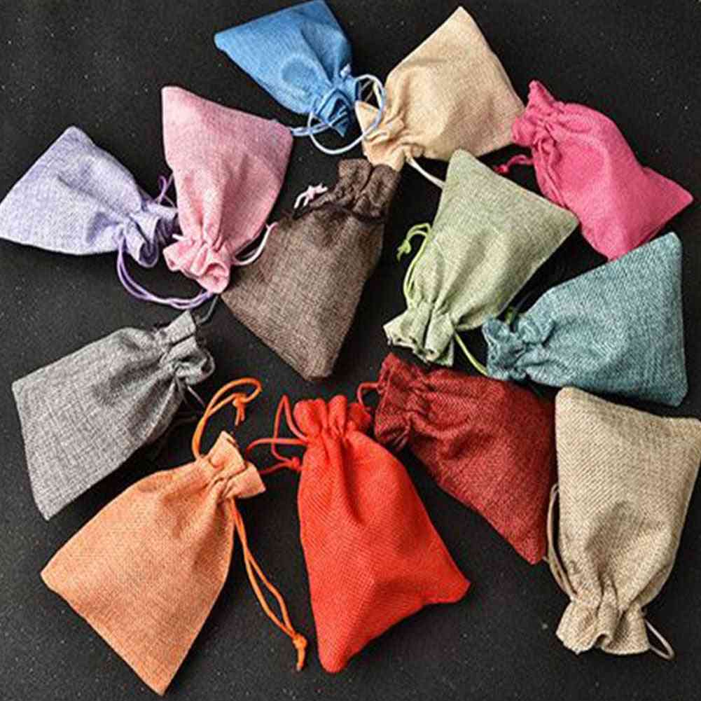 Linen Storage Package Shopping Bags - Small Travel Women Cloth Pouch