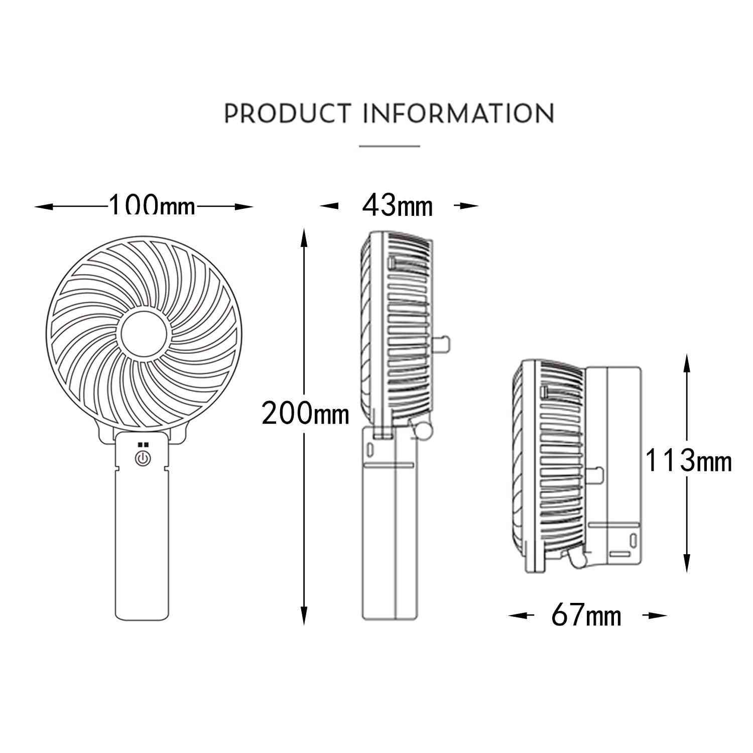 Mini Handheld Fan Cooler With Adjustable Strap