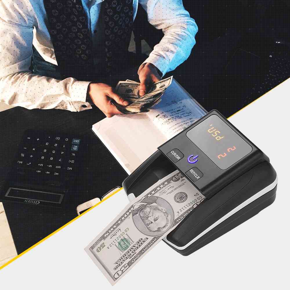 Banknote Detector With Battery And Power Adapter