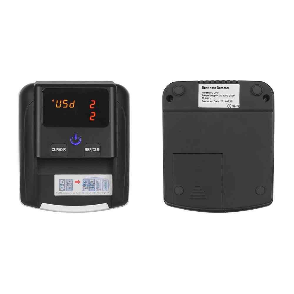 Detektor bankoviek s batériou a napájacím adaptérom
