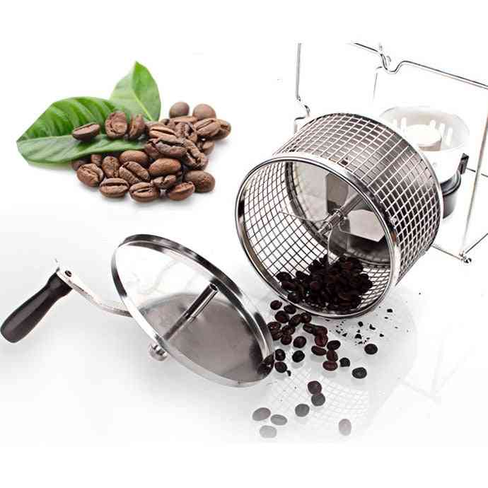 Pekač za kavo iz nerjavečega jekla, ročno upravljan stroj za peko zrn