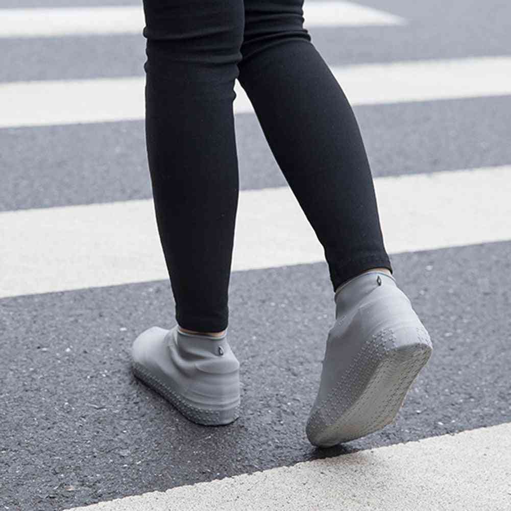 Waterproof Cycling Rain Reusable Overshoes Silicone Latex Elastic Shoe Covers