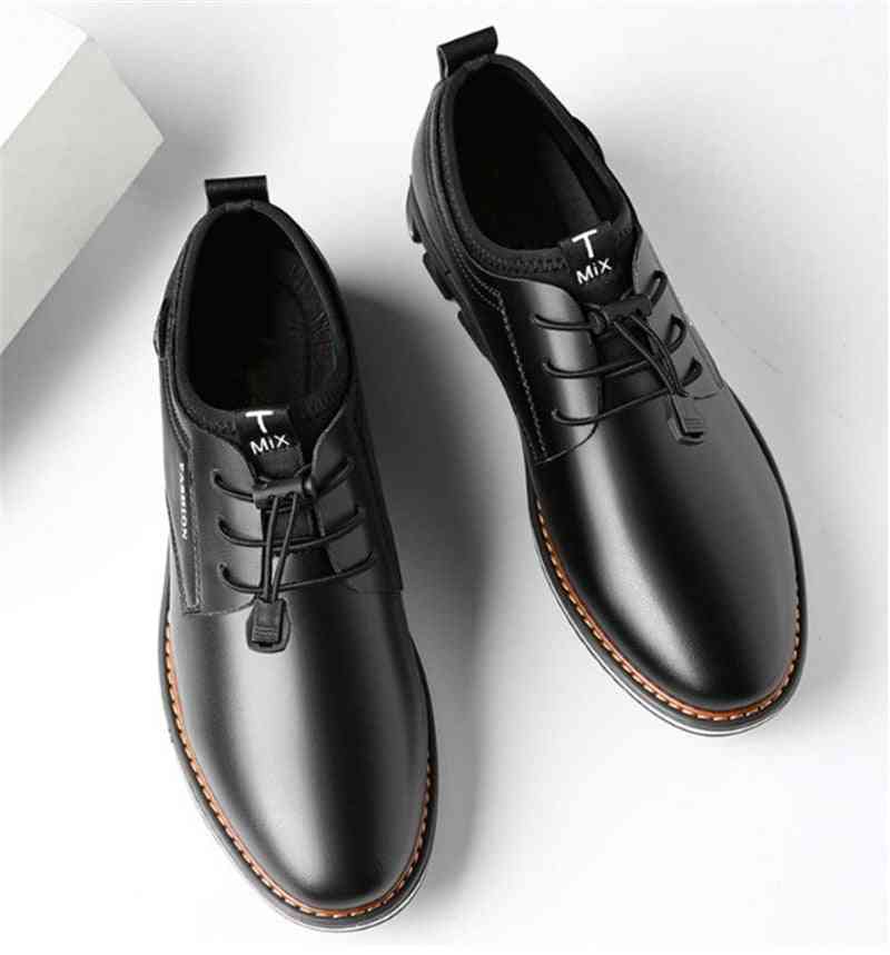Pánské luxusní špičaté kožené boty