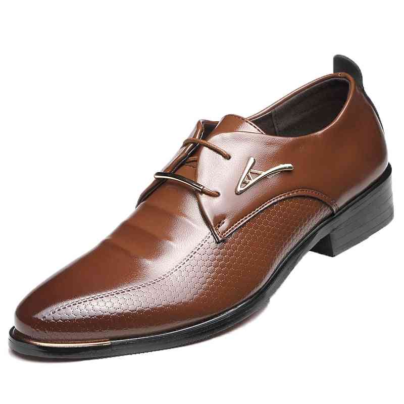 Kleid Mode spitzen Zehen schnüren Herren Business-Schuhe