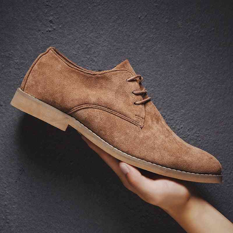 Men Casual Suede Oxford Leather Dress Shoe