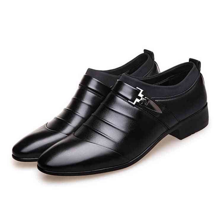 Men's Slip-on Genuine Leather Leather Pointed Toe Shoes