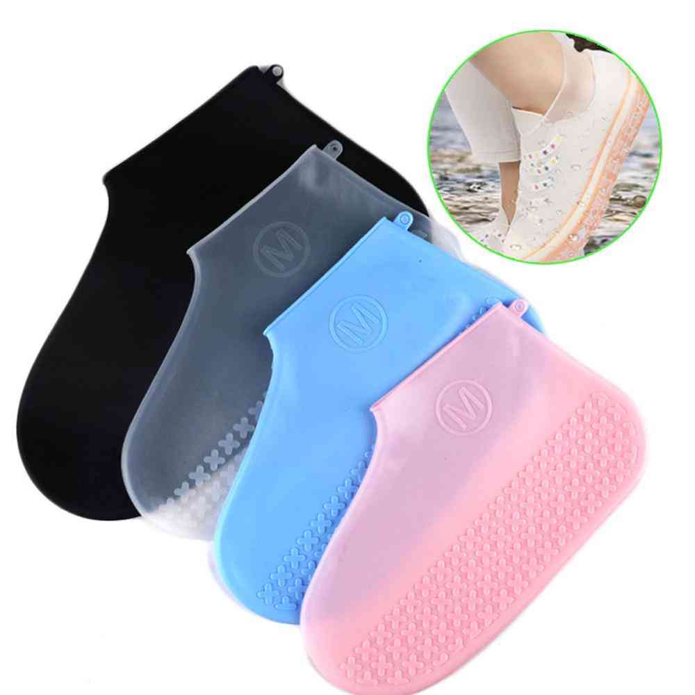 Silicone Waterproof Shoes Cover, Skid-proof Rubber Sole Rain Boot Covers