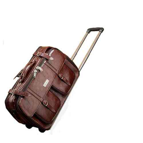 Leather Retro Rolling Luggage Business/suitcase Wheels  Cabin Travel Bags