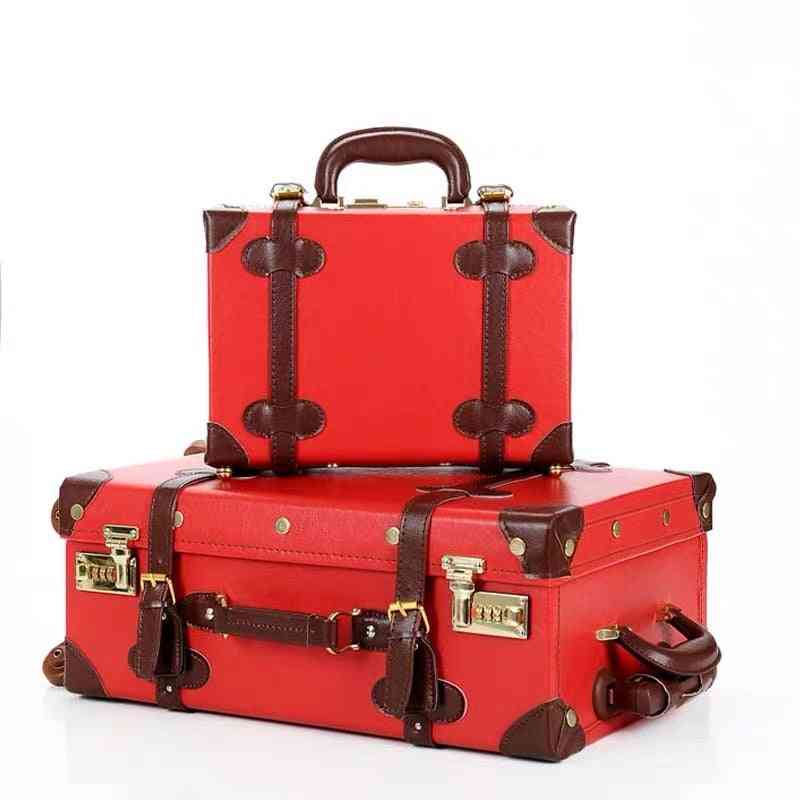 Carrylove Spinner Retro Suitcase Set, Trolly Bag Vintage Luggage With Wheels