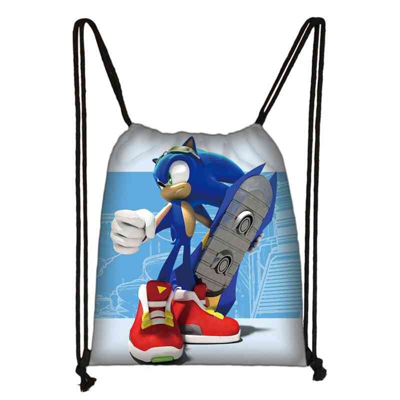Sonic crtani ruksak, torba za vezanje s crtićem mario / sonic print