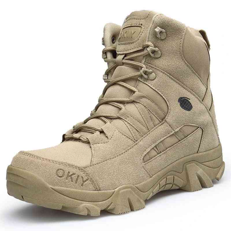 Military Ankle Boots, Men Outdoor Tactical Combat Army Hunting Work Shoes