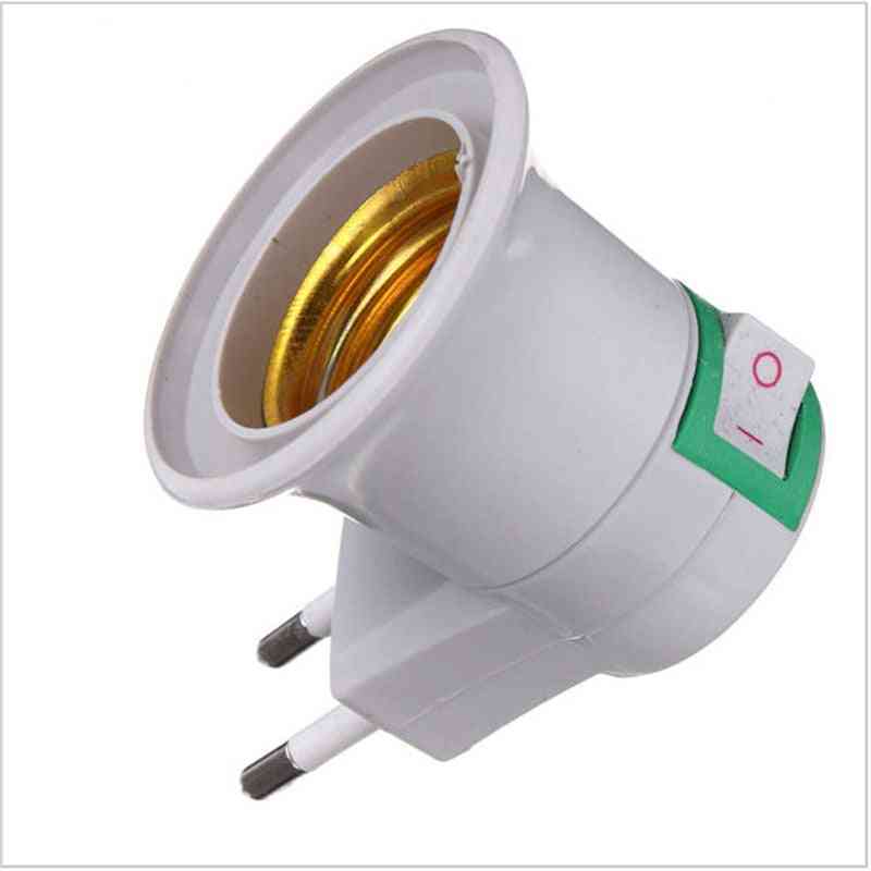 E27 Led Light Male Sochet Base Type To Ac Power Lamp Holder