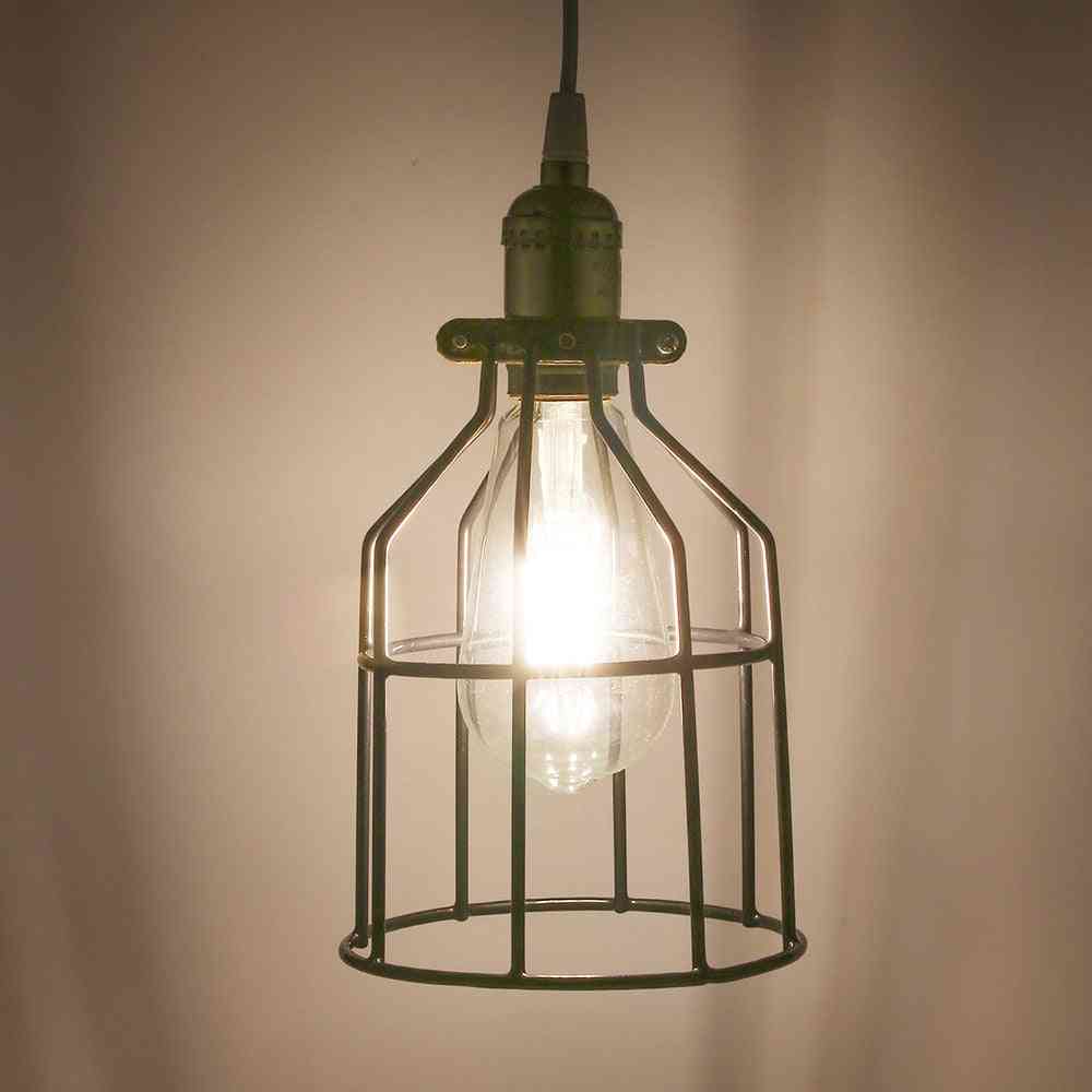 Paralume lampada a sospensione paralume lampadina a gabbia industriale