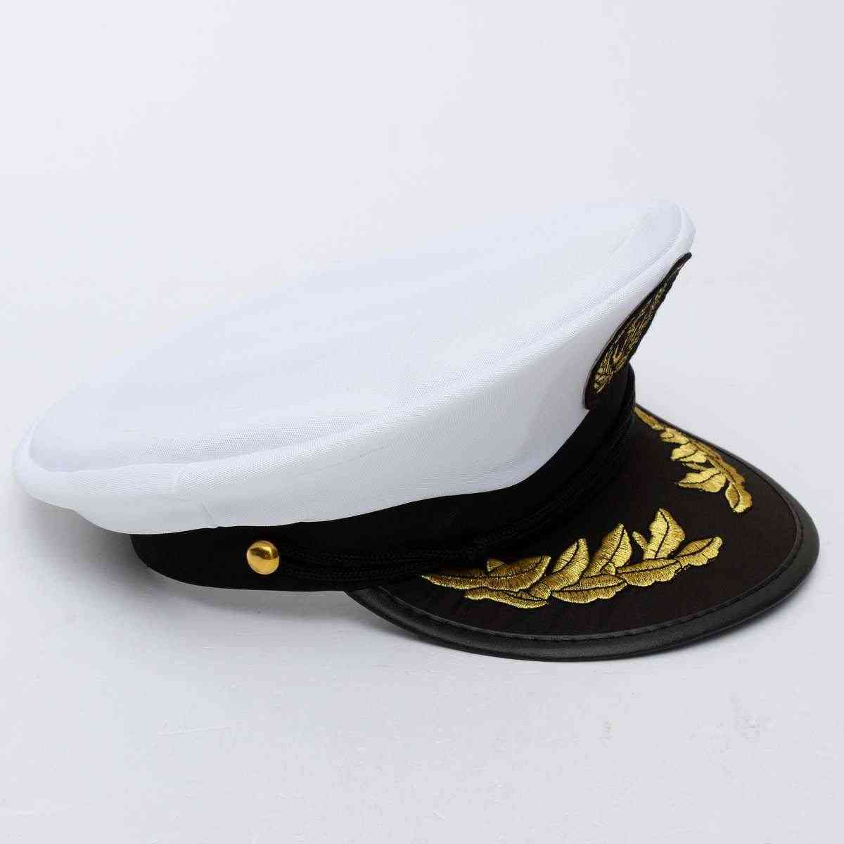 Captain Skipper Sailor Boat Hat, Costume Navy Ship Party Fancy Cap
