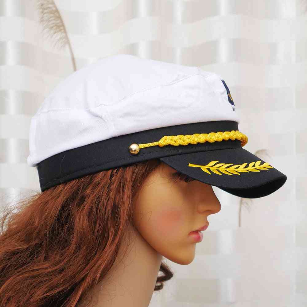 Kapten marin-marin skeppare sjöman militär nautisk hatt, mössa