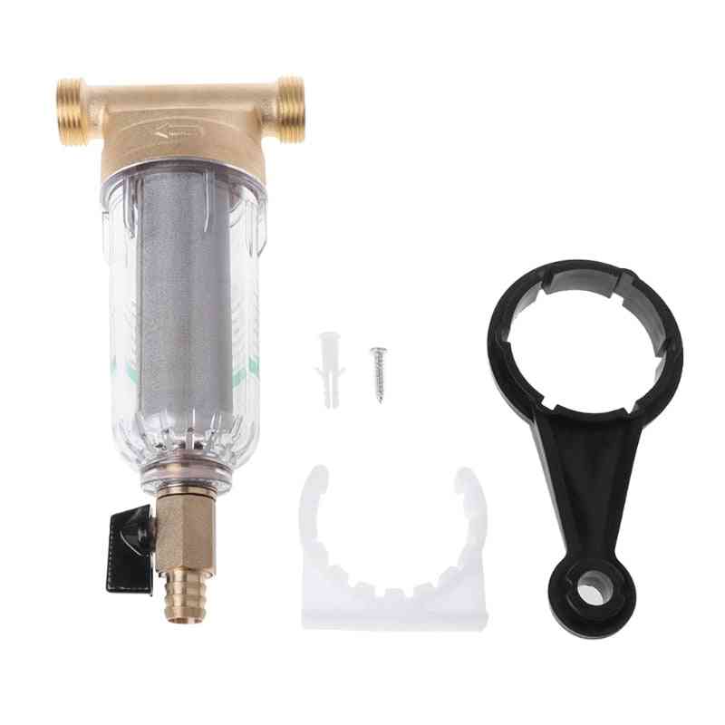 Front Purifier Copper Lead Water Filter, Home Dust Stainless Mesh Faucet