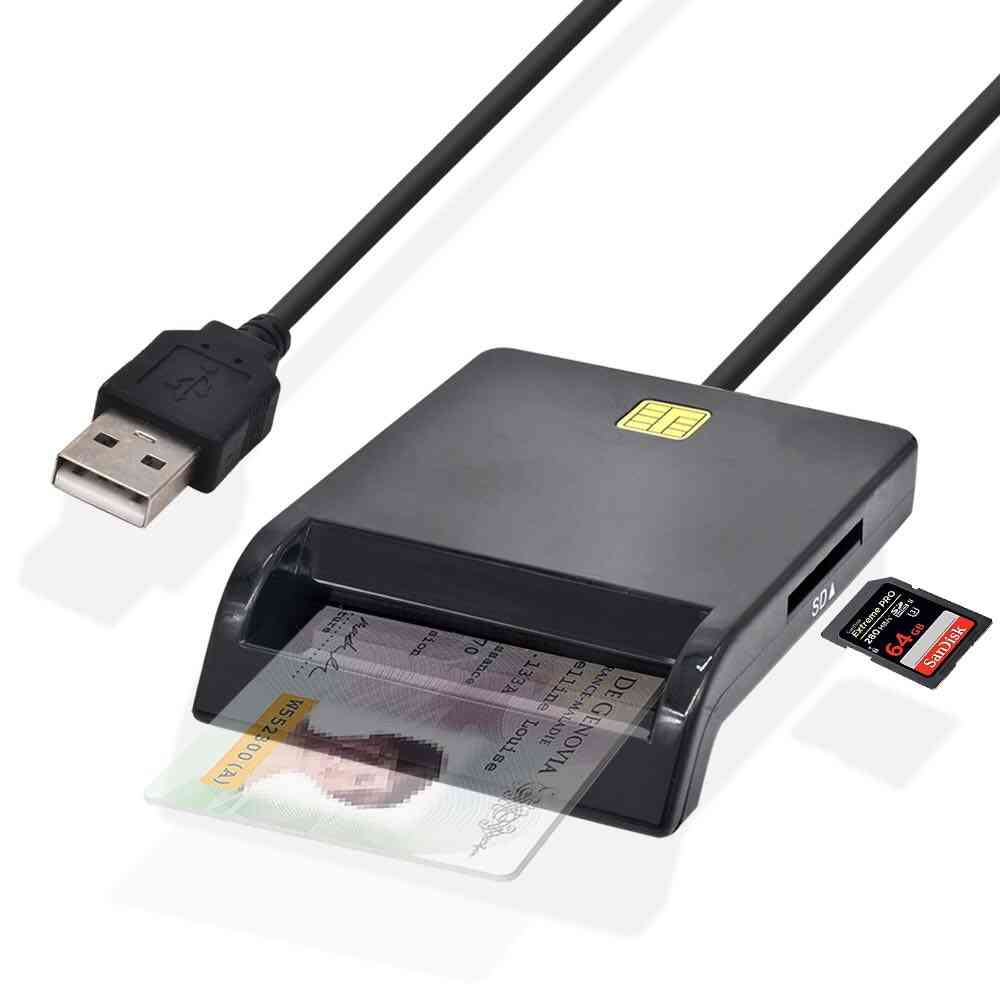 X02 Usb Sim Smart Card Reader For Bank Card Ic/id Emv Sd Tf Mmc Cardreaders Usb-ccid Iso 7816 For Windows 7 8 10 Linux Os