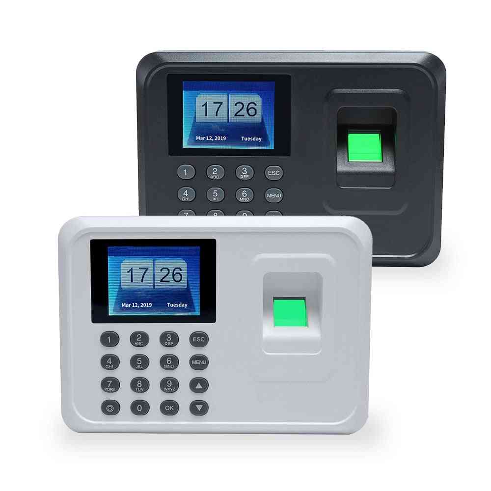 A5 2,4 pol. tft impressão digital biométrica soco, relógio, registrador de presença de escritório