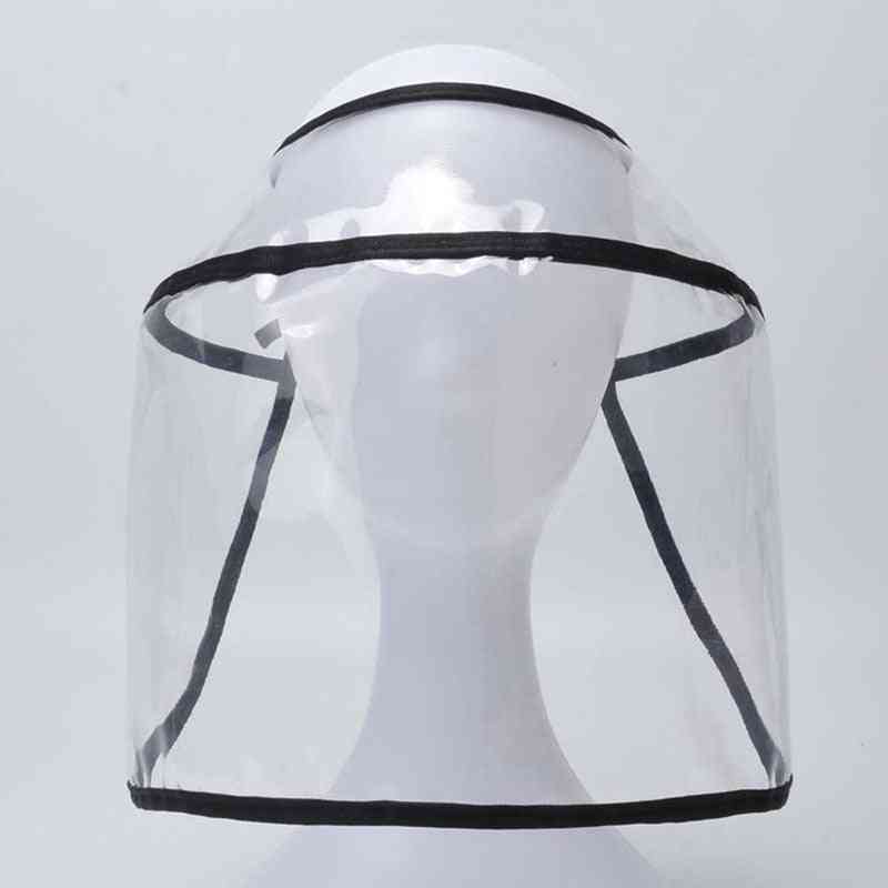 Capacete de proteção visualmente transparente para adultos viseira de segurança boné chapéu protetor de rosto protetor